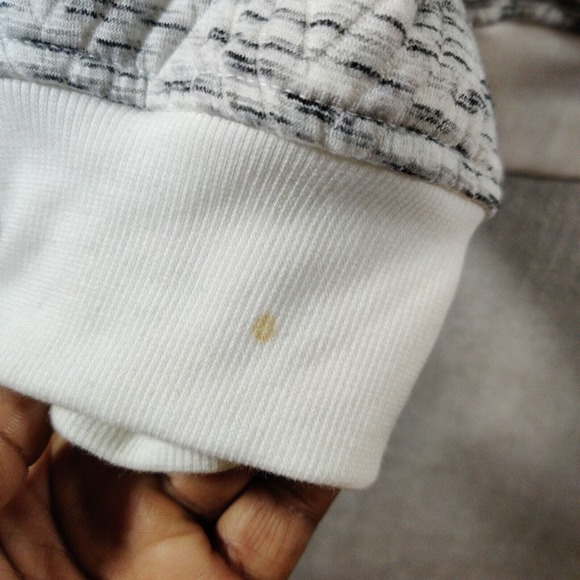 Lane Bryant Jacket Women's 24 White & Black Quilted Bomber - Picture 5 of 7